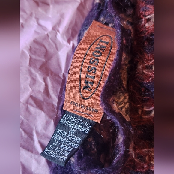 Missoni Multicolor Zig-Zag Wool Scarf - Picture 4 of 5